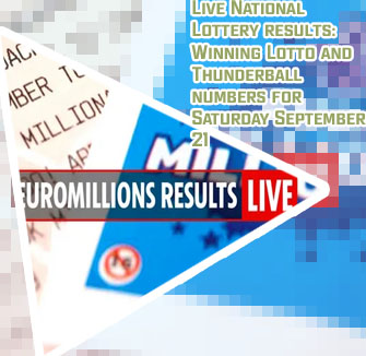 National lottery results tonight live results
