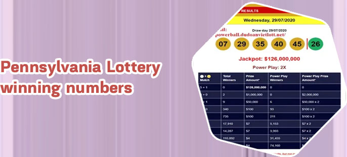 Pennsylvania lottery numbers for today