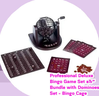 Wooden bingo game set
